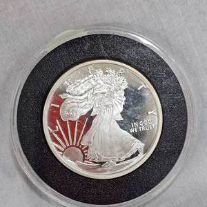 lot 28 image: Goldon State Mint 2oz, .999 Walking Round