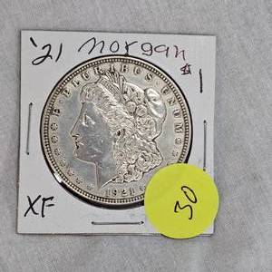 lot 30 image: 1921 Morgan $1 XF