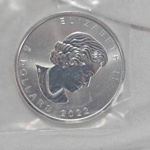 lot 75 image: 2022 Canadian Maple Leaf 1oz Rd