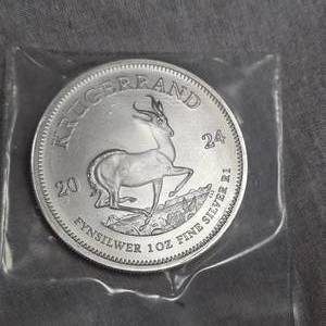 lot 39 image: 2024 Kruggerrand Round, 1oz Silver