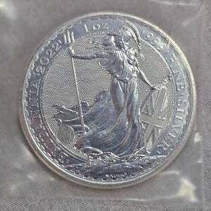 lot 43 image: 2022 2 Pound Bit, 1 oz Silver