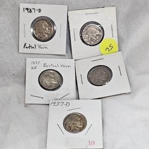 lot 56 image: 5-Buffalo 5c in Cards
