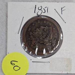 lot 60 image: 1851 Large Cent