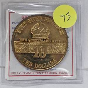 lot 93 image: WW II $10 Catridge Brass Coin Proof
