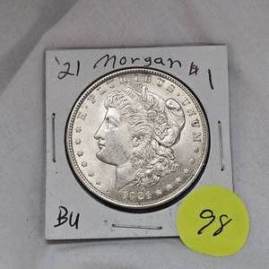 lot 98 image: 1921 Morgan $1 BU