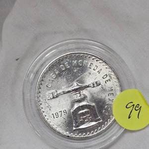 lot 99 image: 1979 Mexico 1 Troy oz