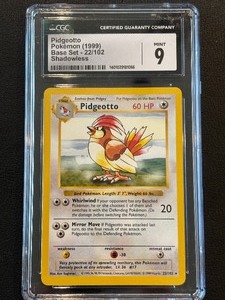 lot 4 image: CGC 9 Pidgeotto Pokemon 1999 Base Set 22102 Shadowless