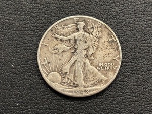 lot 92 image: 1942-D Walking Liberty Half Dollar