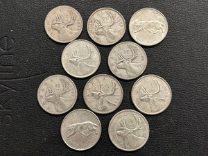lot 96 image: Canadian Silver Quarters