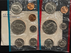 lot 28 image: 1974 P & D Mint Set
