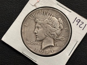 lot 43 image: 1921 Peace Dollar High Relief Only 1,006,473 Minted
