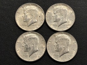 lot 48 image: 1964 and 1964-D Kennedy Half Dollars