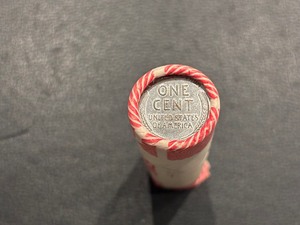 lot 61 image: Lincoln Steel Cent Roll