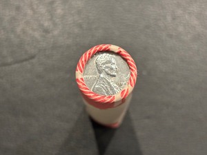 lot 64 image: Lincoln Steel Cent Roll