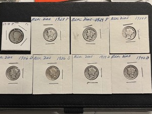 lot 72 image: Mercury Silver Dimes