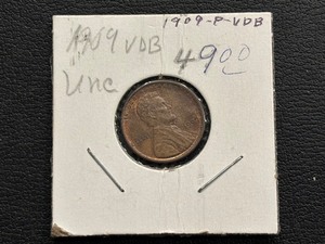 lot 75 image: 1909 V.D.B. Lincoln Cent