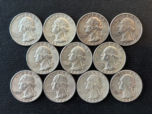 lot 108 image: Washington Silver Quarters