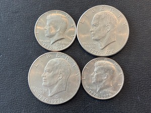 lot 110 image: Eisenhower and Kennedy Bicentennial Coins