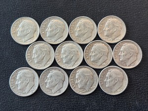 lot 111 image: Roosevelt Silver Dimes