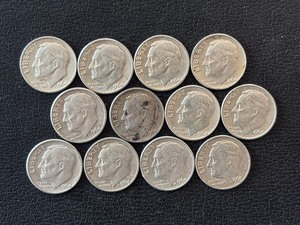 lot 54 image: Roosevelt Silver Dimes