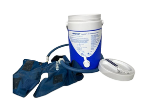lot 29 image: MSRP $200 Aircast CryoCuff Cooler Cold Compression Therapy With Medium Size Knee Cuff - Effective Pain Relief with Adjustable Cold Therapy Good Condition