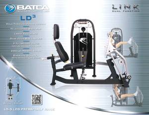 lot 1 image: MSRP $5000 Batca Fitness Systems&nbspLD-3&nbspLINK Dual Function Leg Press Calf Raise Lower Body Strength Training Machine Workout Exercise Station focuses target quadriceps, hamstrings, glutes & calves - Works Great See Youtube How It Works