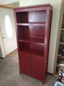 lot 15 image: Red Wooden Cabinet