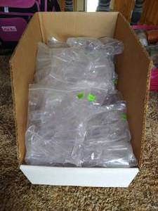 lot 49 image: Box of Wedding Reception Mini Flutes