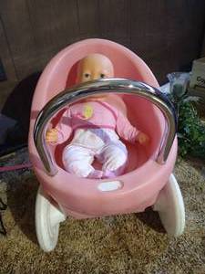 lot 66 image: Vintage Fisher Price Doll Stroller