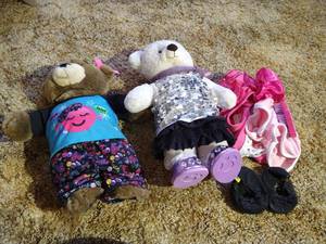 lot 67 image: (2) Build-A-Bears & Clothes