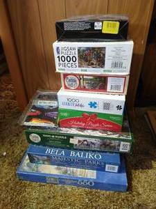 lot 74 image: Large Puzzle Lot - Variety of Types