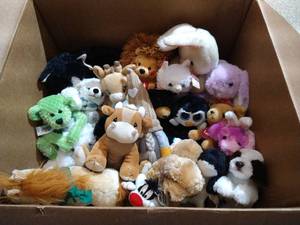 lot 99 image: Box of Stuffed Animals