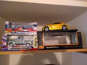 lot 148 image: Die-Cast Truck, PT Cruiser & Polaris Snowmobile