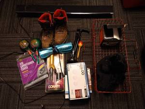 lot 192 image: Misc. Lot - Boots, Light Bulbs, Sound Bar, Etc