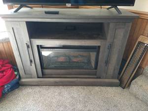 lot 205 image: Electric Fireplace & Cabinet