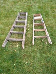 lot 215 image: (2) Wooden Stepladders - 5 & 6
