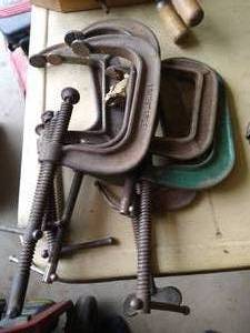 lot 258 image: Lot of (8) Metal C-Clamps