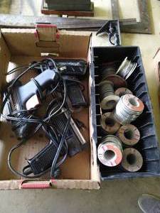 lot 265 image: (3) Soldering Irons & Box of Solder Wire