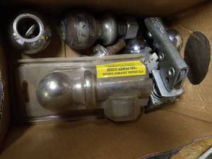 lot 299 image: Box of Ball Hitches & Trailer Hitch Lock