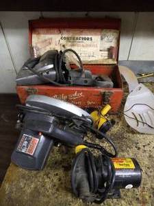 lot 331 image: Milwaukee Drill, Skil Saw & Water Pump