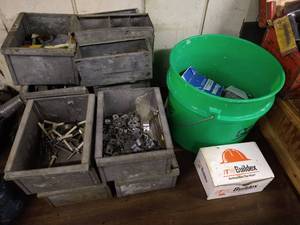 lot 332 image: Several Bins of Various Hardware