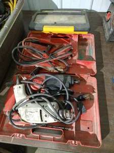 lot 345 image: Small Tool Kit, Jumper Cables & Power Tools