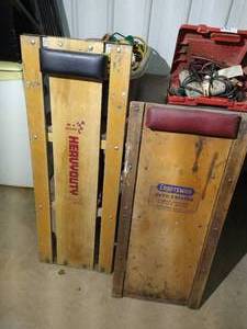 lot 346 image: (2) Wooden Mechanics Creepers