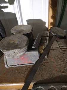 lot 361 image: Lot of Lead Bars & Casting Ladle