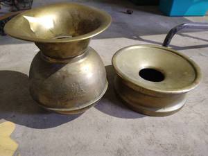 lot 380 image: Two Brass Spittoons- Union Pacific RR