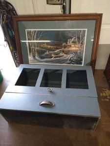 lot 393 image: Terry Redlin Print & Shelf