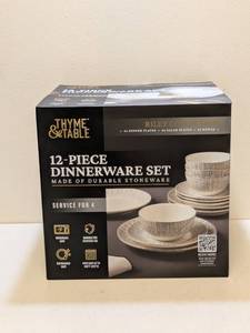 lot 23 image: THYME & TABLE RILEY COLLECTION 12PC. DINNERWARE SET