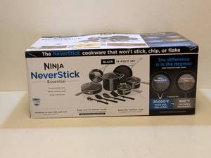 lot 39 image: NINJA NEVERSTICK ESSENTIAL 14-PIECE COOKWARE SET