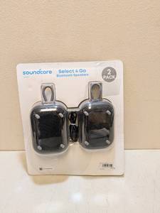 lot 50 image: SOUND CORE SELECT 4 GO BLUETOOTH SPEAKERS 2PK.