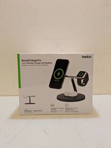 lot 57 image: BELKIN BOOST CHARGE PRO 3-IN-1 WIRELESS CHARGER W MAG SAFE